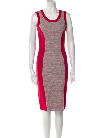Prabal Gurung Colorblock Pattern Midi Length Dress