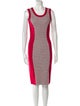 Prabal Gurung Colorblock Pattern Midi Length Dress