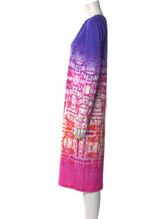 Prabal Gurung Tie-Dye Print Midi Length Dress