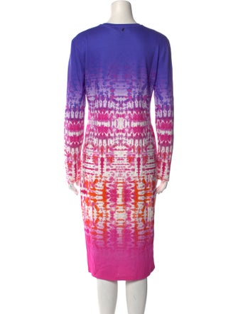 Prabal Gurung Tie-Dye Print Midi Length Dress