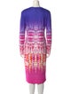 Prabal Gurung Tie-Dye Print Midi Length Dress