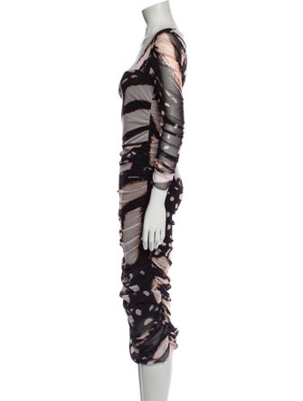 Prabal Gurung Animal Print Midi Length Dress