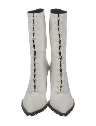Prabal Gurung Leather Lace-Up Boots