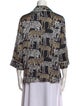 Prabal Gurung Silk Printed Button-Up Top