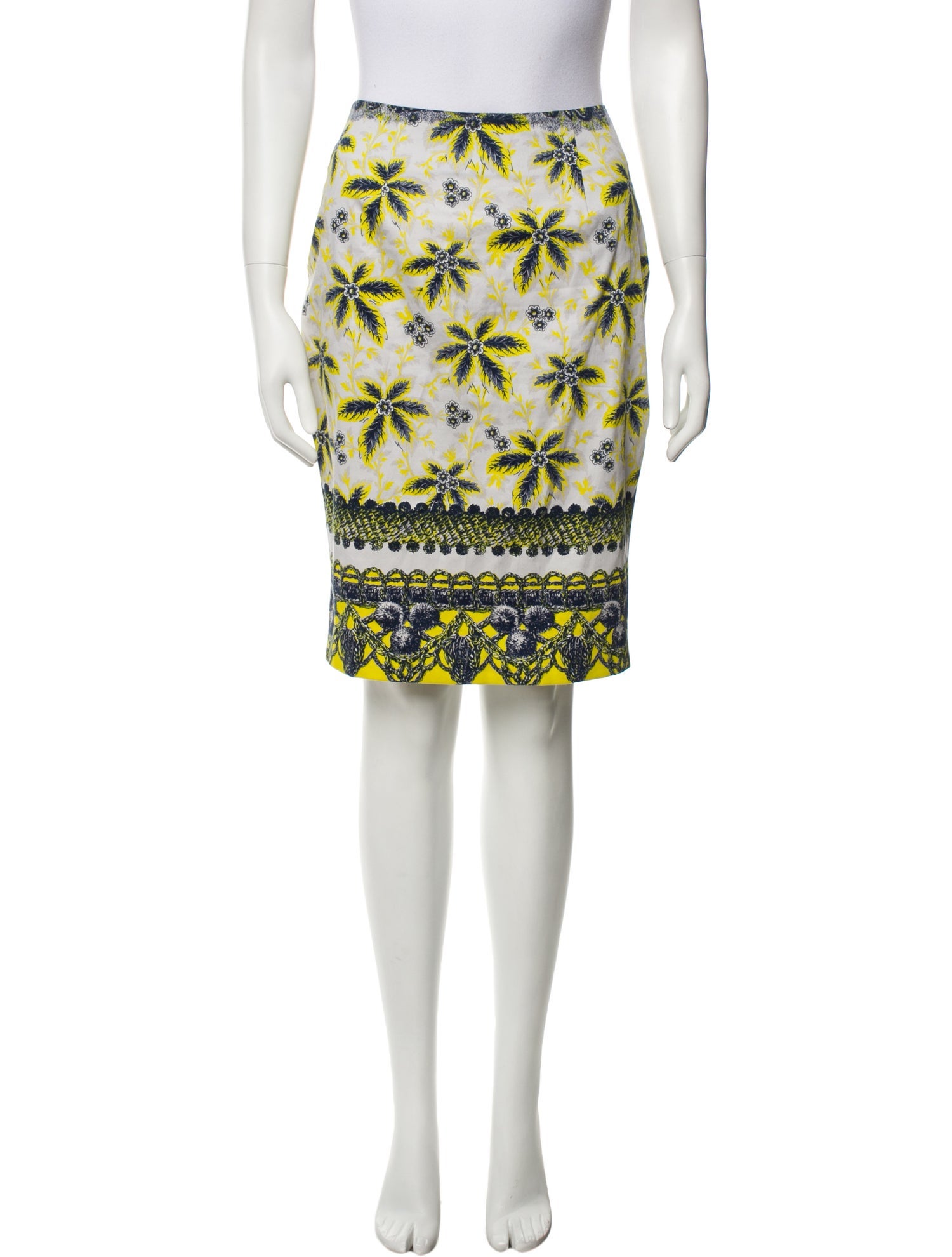 Prabal Gurung Floral Print Knee-Length Skirt