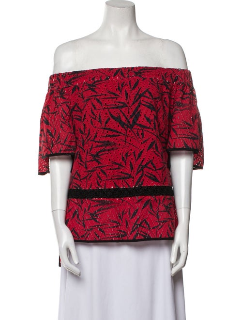 Prabal Gurung Printed Off-The-Shoulder Top