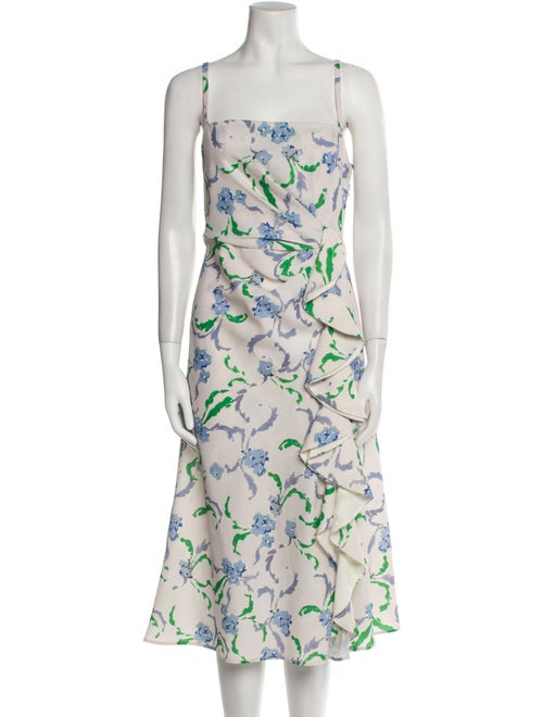 Prabal Gurung Floral Print Midi Length Dress