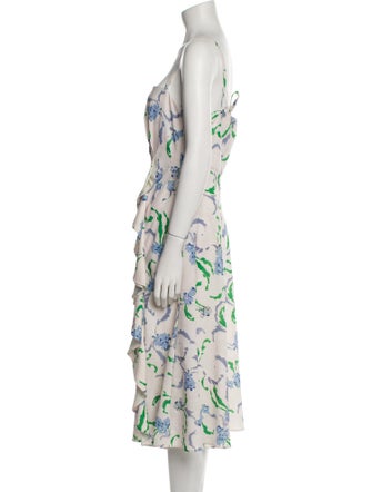 Prabal Gurung Floral Print Midi Length Dress