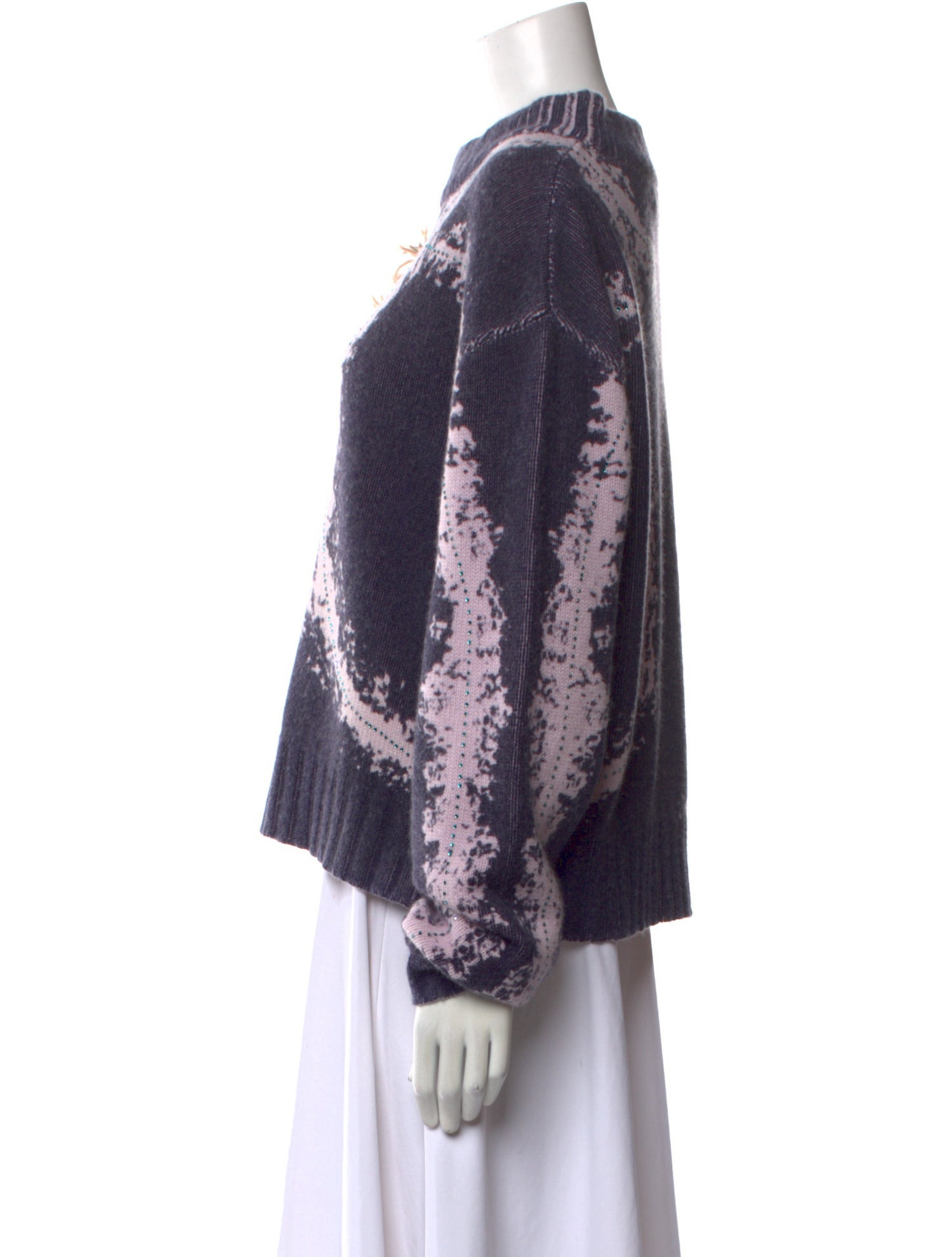 Prabal Gurung Virgin Wool Printed Sweater