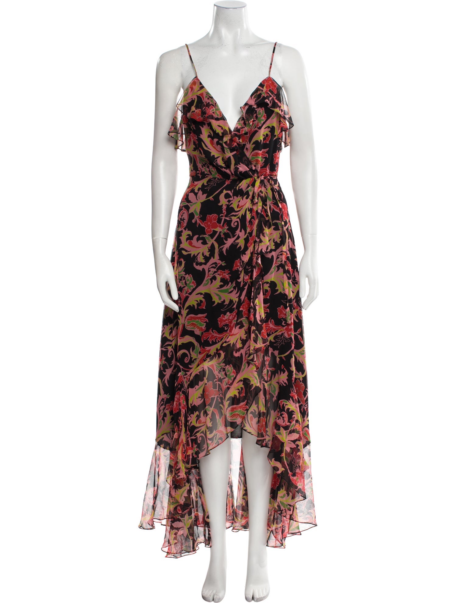 Prabal Gurung Printed Ruffle Embellishment Nightgown