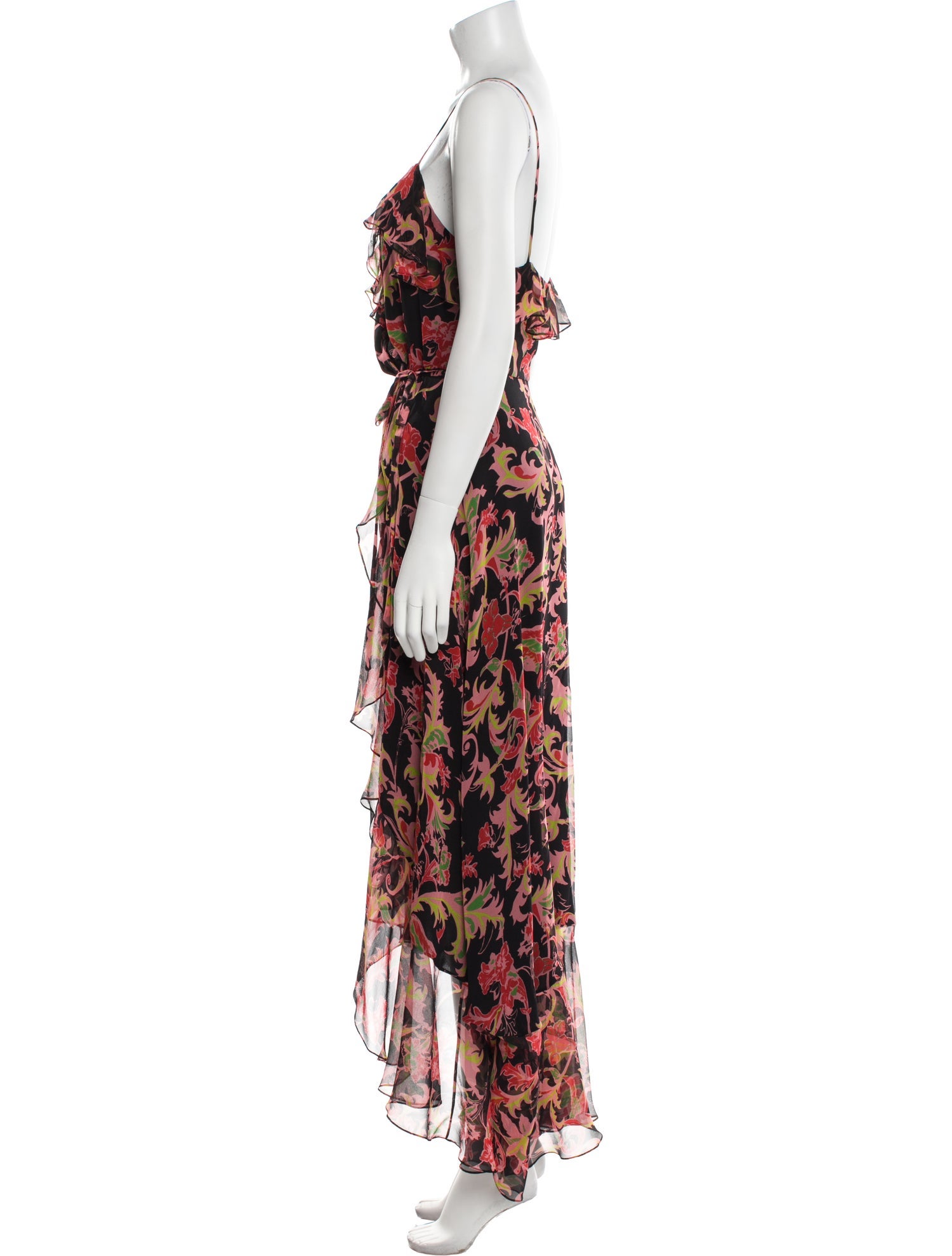 Prabal Gurung Printed Ruffle Embellishment Nightgown