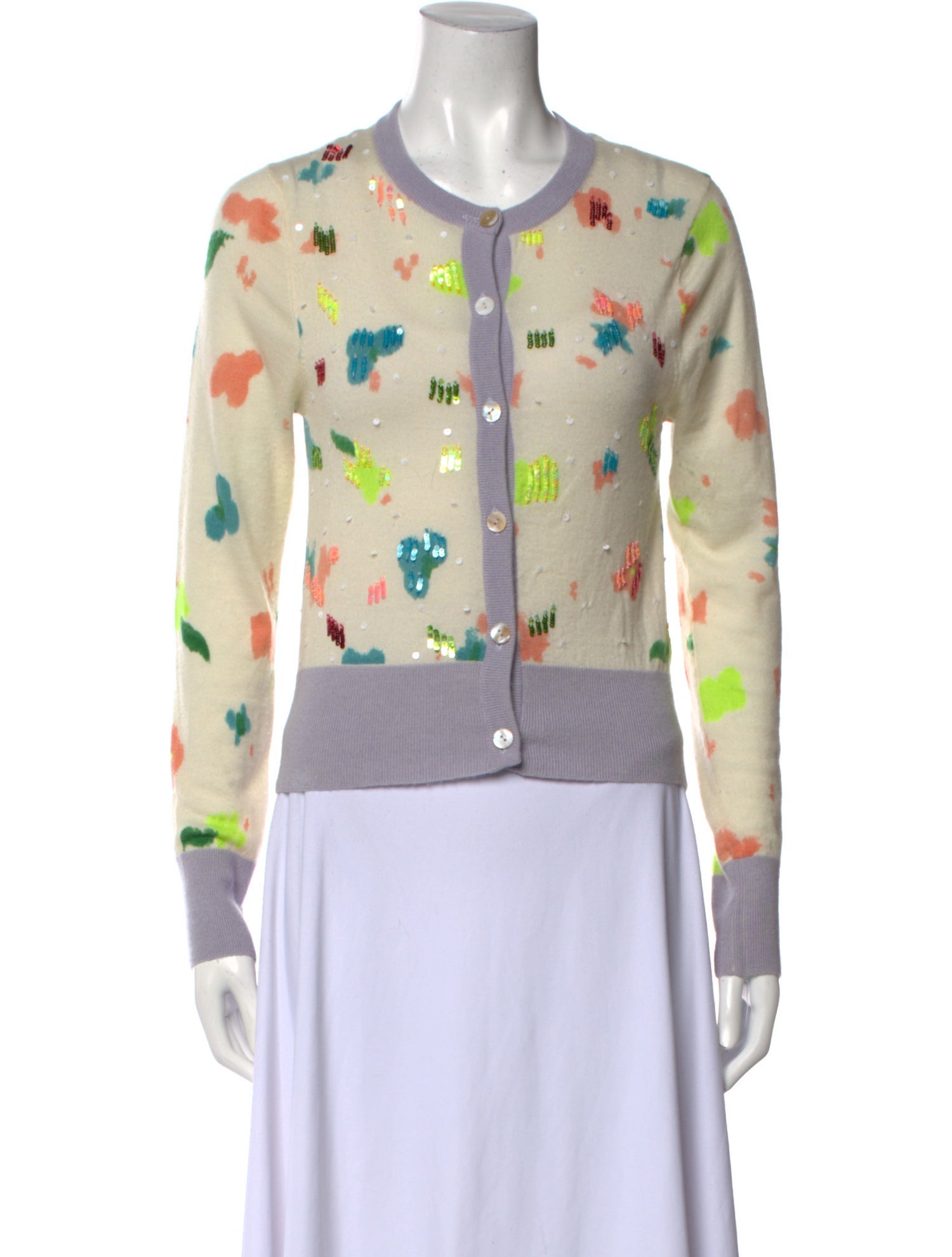 Prabal Gurung Cashmere Printed Sweater