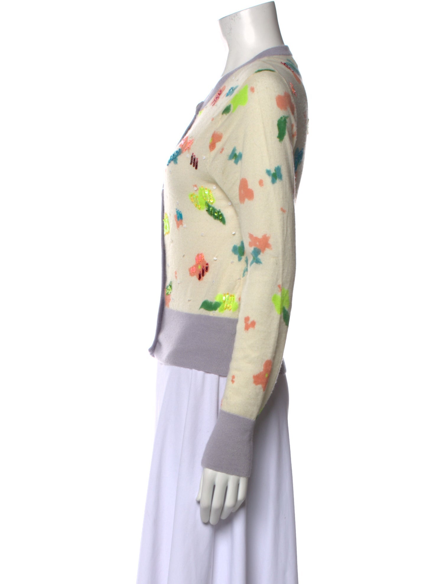 Prabal Gurung Cashmere Printed Sweater