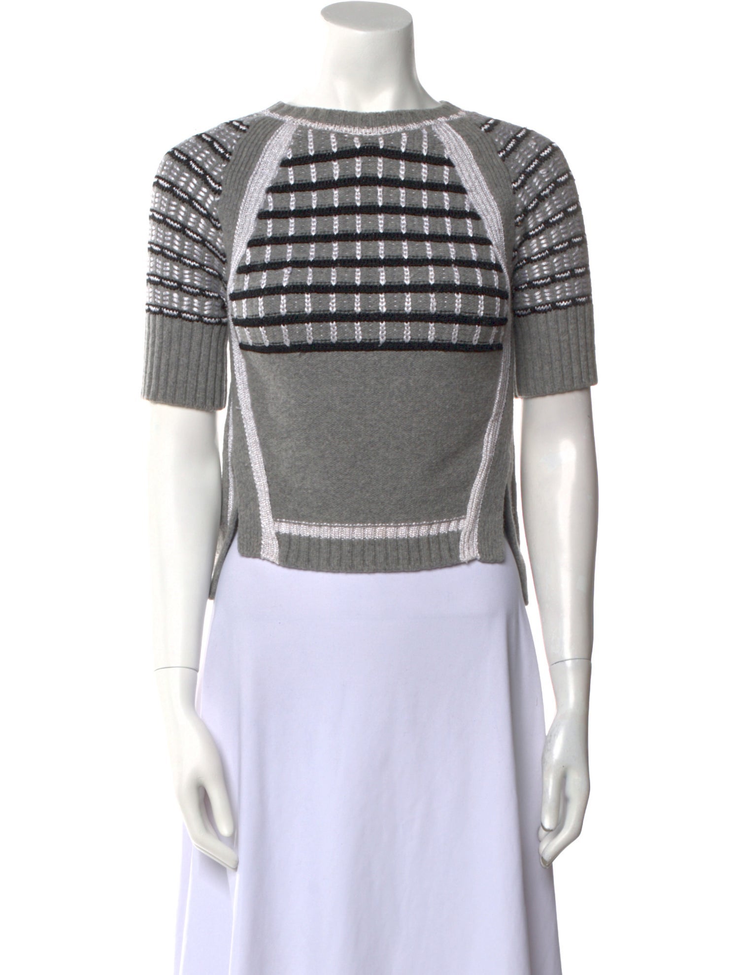 Prabal Gurung Patterned Bateau Neckline Sweater