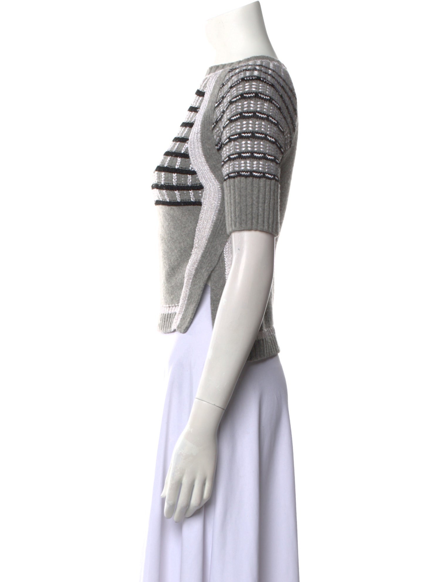 Prabal Gurung Patterned Bateau Neckline Sweater