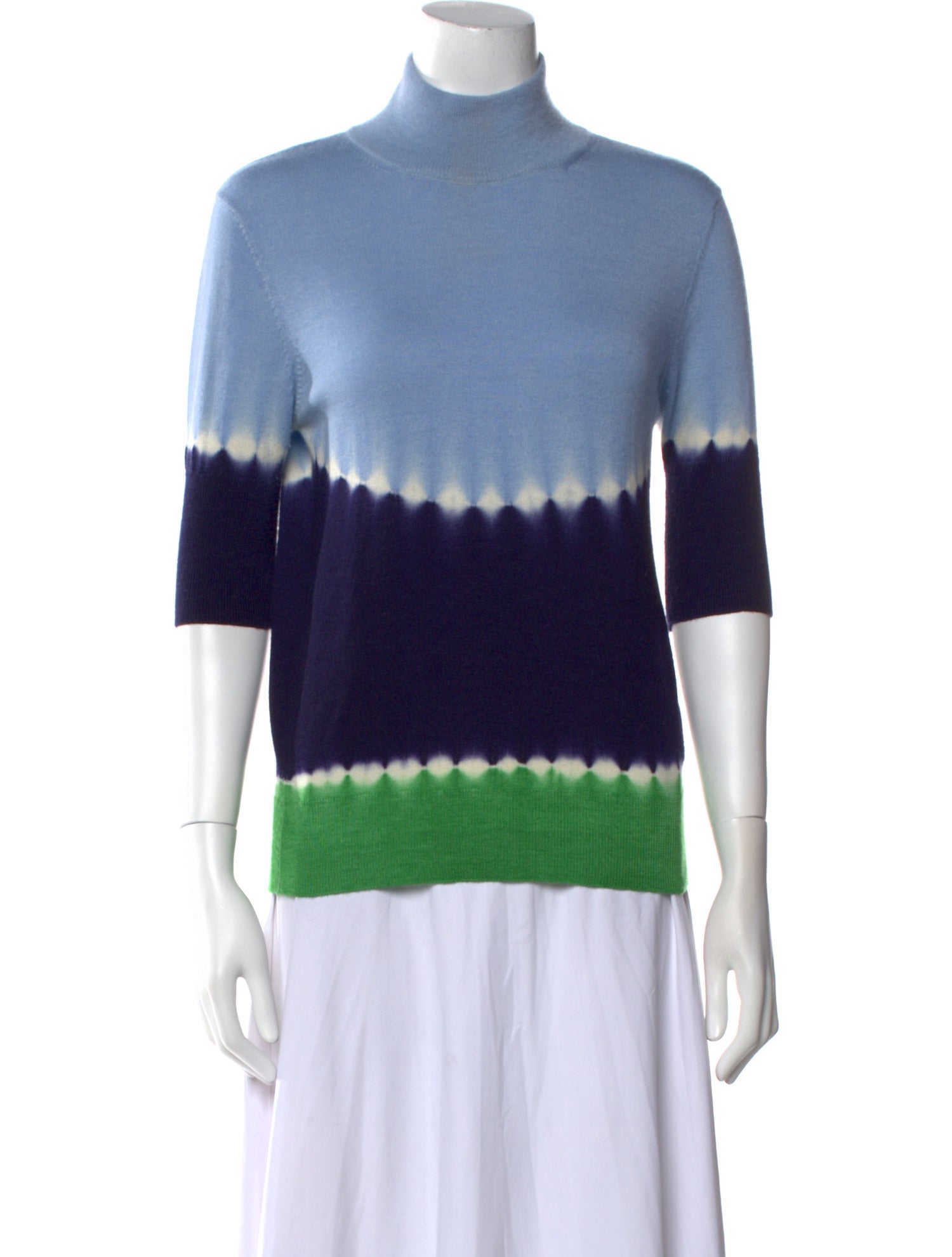 Prabal Gurung Virgin Wool Tie-Dye Print Sweater