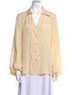 Prabal Gurung Silk Long Sleeve Button-Up Top