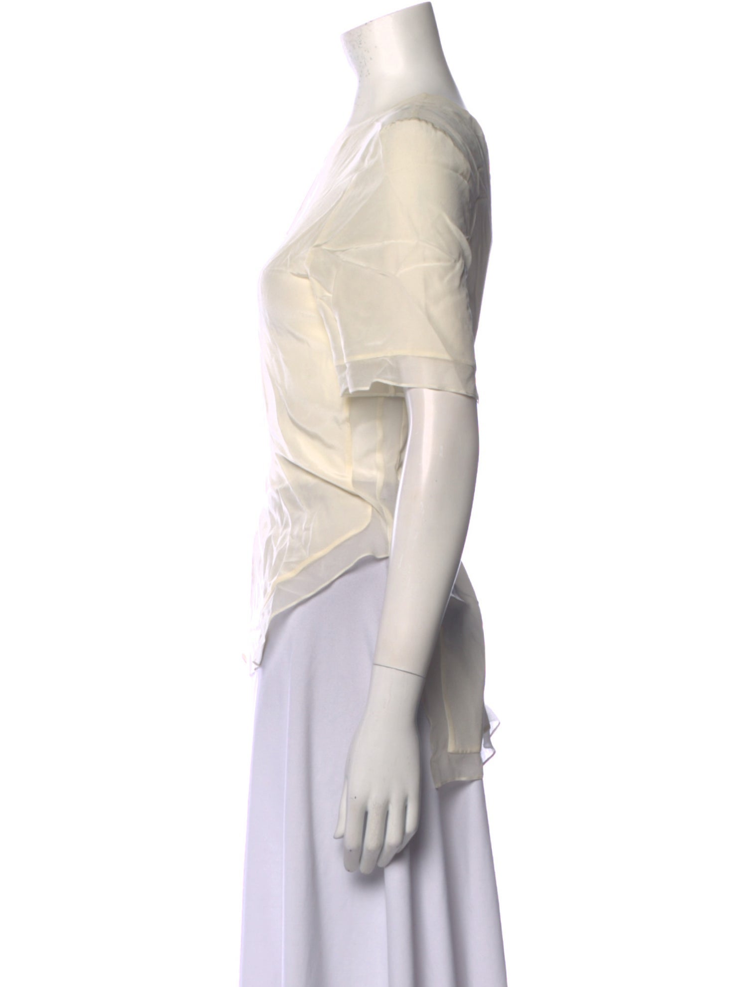 Prabal Gurung Silk Scoop Neck T-Shirt w/ Tags