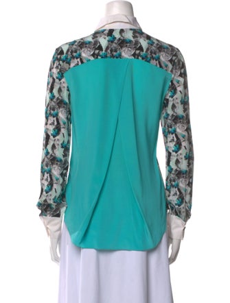 Prabal Gurung Silk Printed Button-Up Top