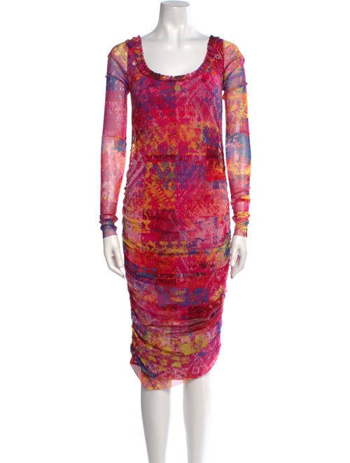 Prabal Gurung Tie-Dye Print Midi Length Dress