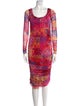 Prabal Gurung Tie-Dye Print Midi Length Dress