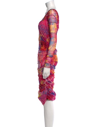 Prabal Gurung Tie-Dye Print Midi Length Dress