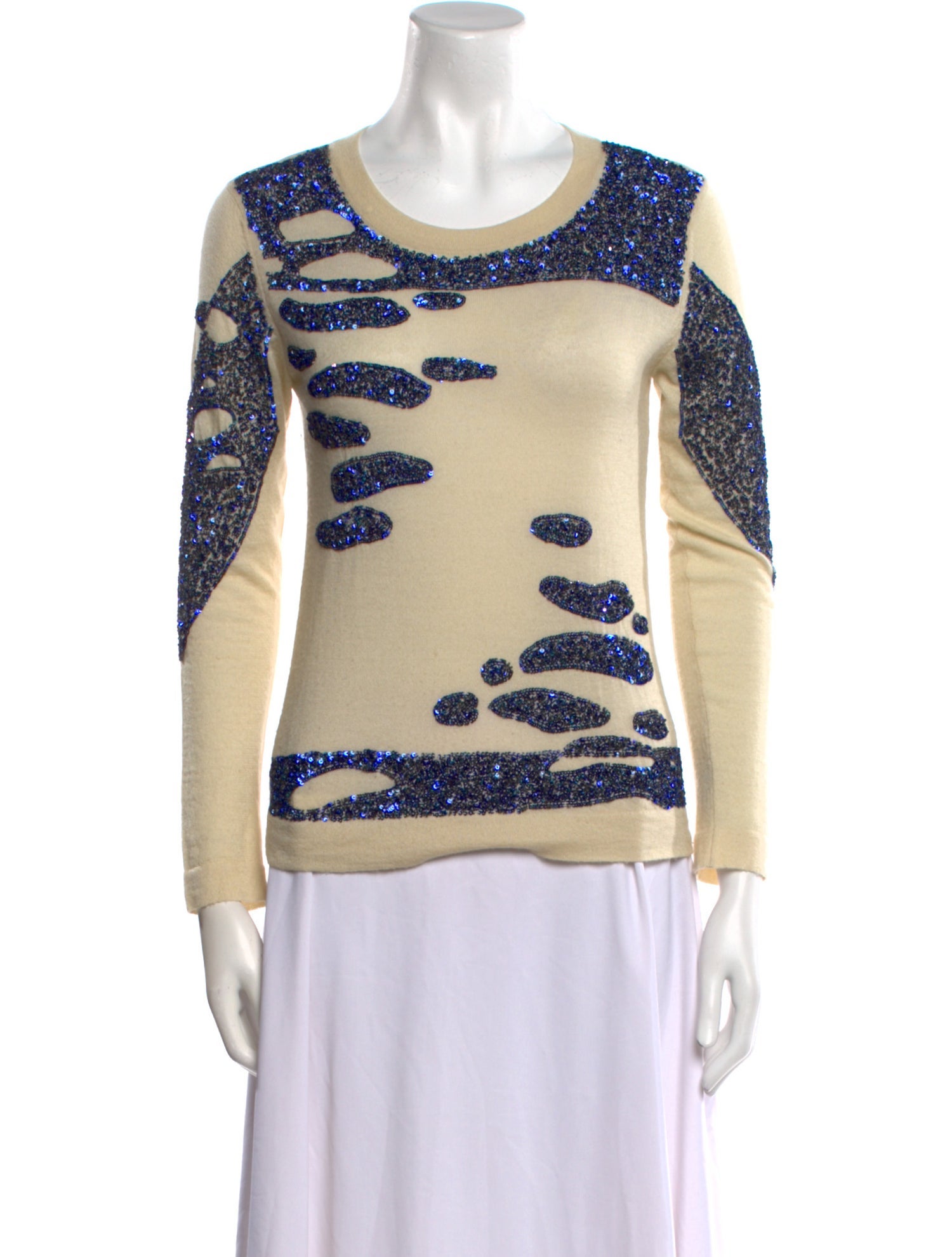 Prabal Gurung Cashmere Printed Sweater