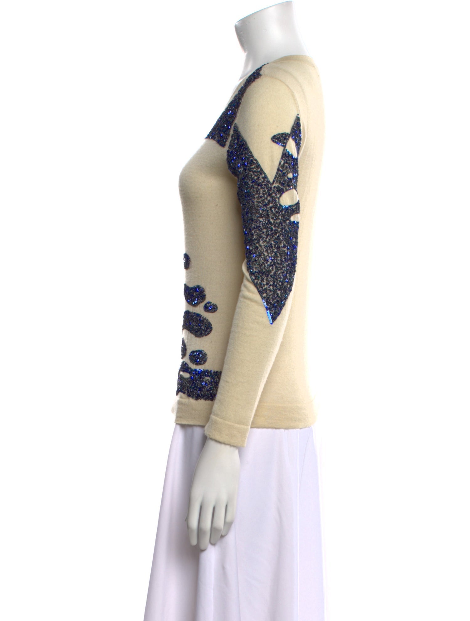Prabal Gurung Cashmere Printed Sweater
