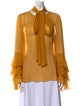 Prabal Gurung Silk Mock Neck Blouse