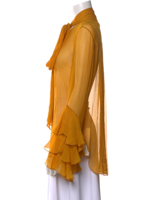 Prabal Gurung Silk Mock Neck Blouse