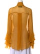 Prabal Gurung Silk Mock Neck Blouse