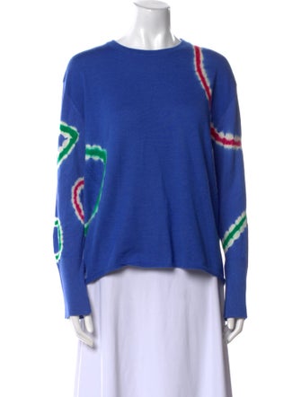 Prabal Gurung Virgin Wool Graphic Print Sweater