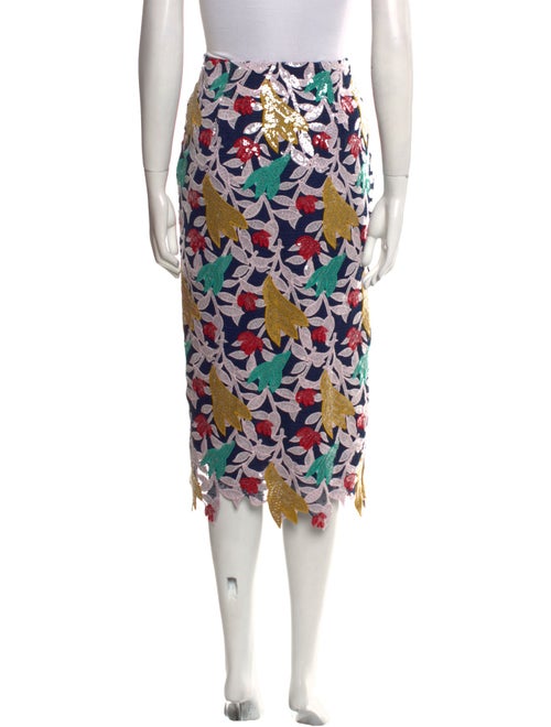 Prabal Gurung Lace Pattern Midi Length Skirt