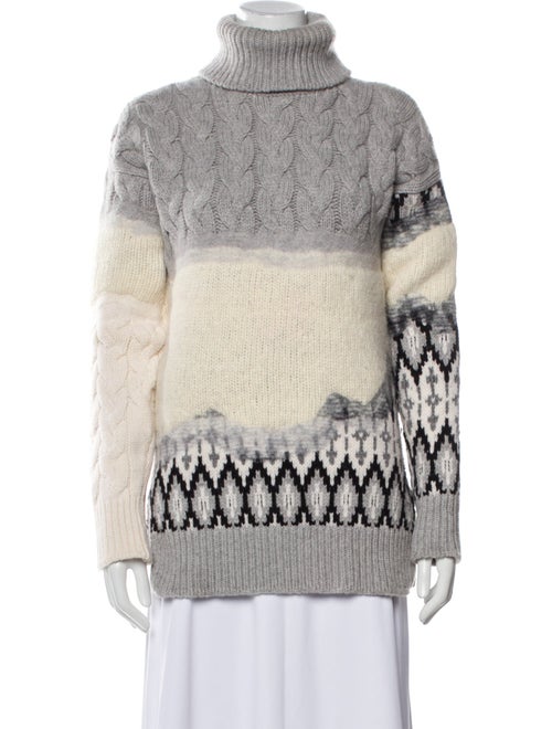 Prabal Gurung Virgin Wool Printed Sweater