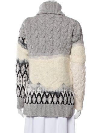 Prabal Gurung Virgin Wool Printed Sweater