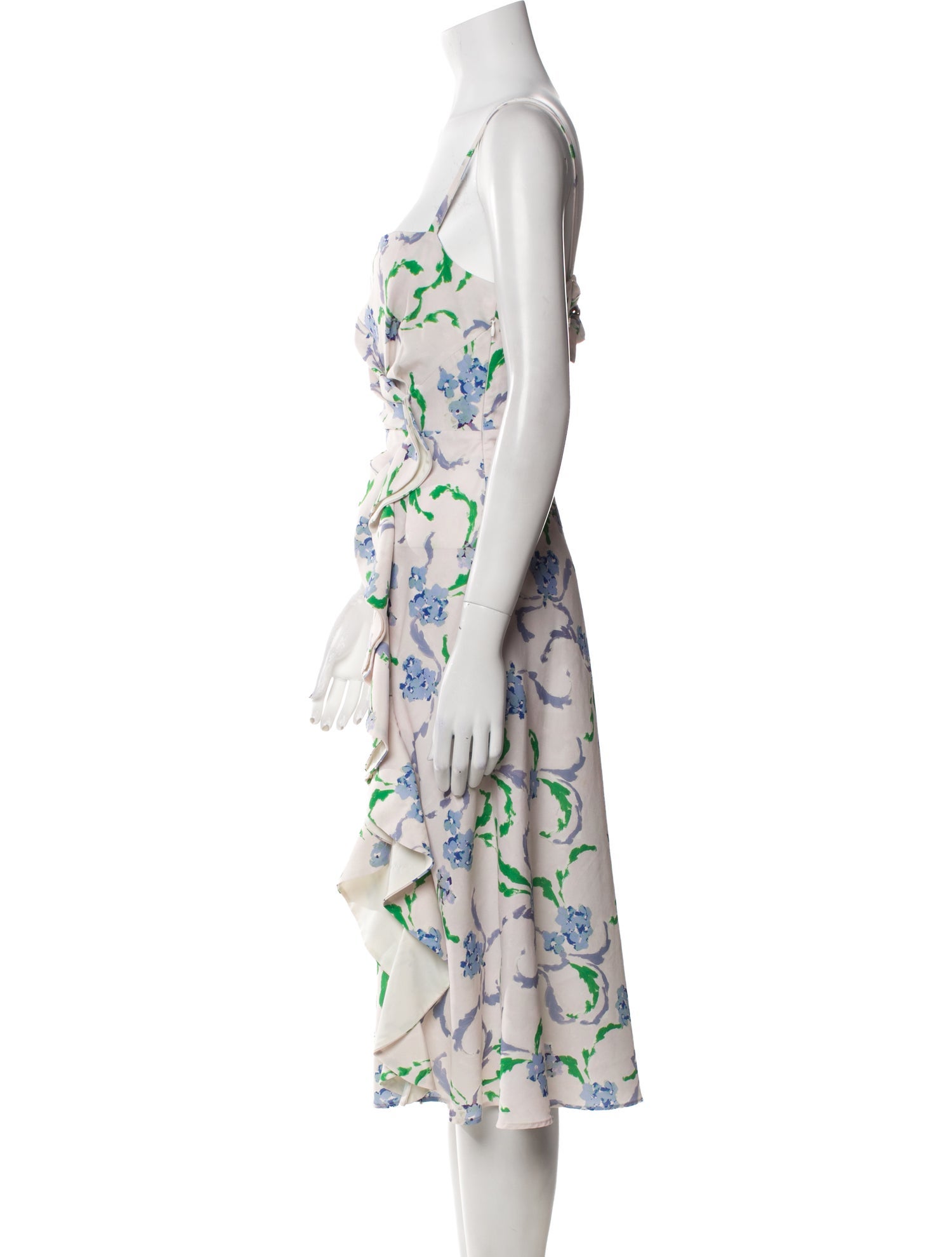 Prabal Gurung Floral Print Midi Length Dress