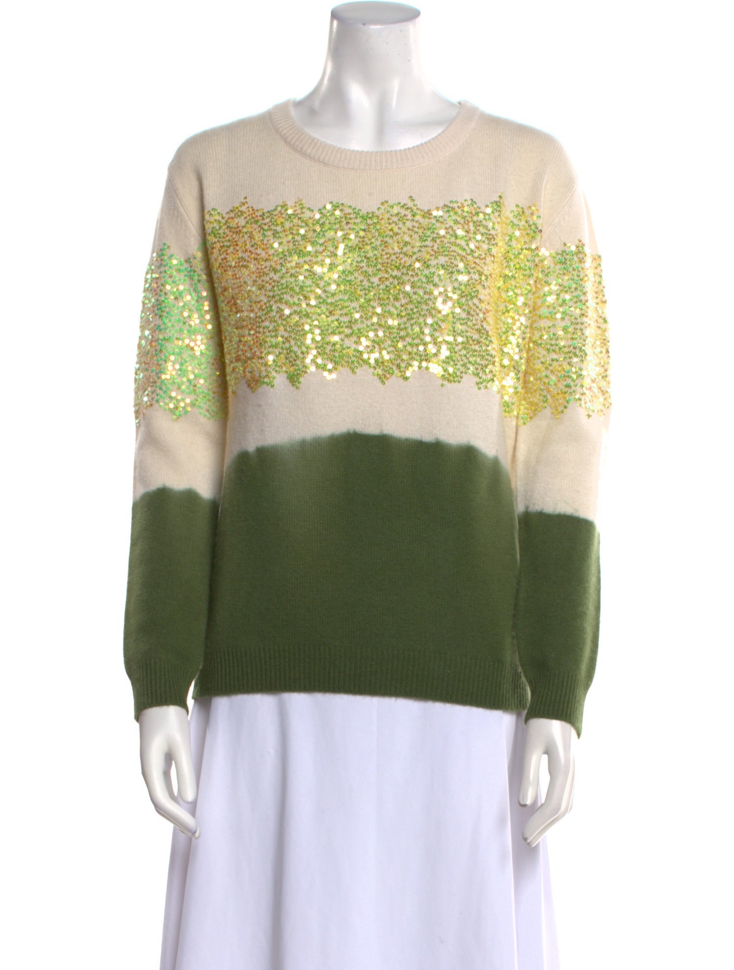 Prabal Gurung Cashmere Colorblock Pattern Sweater