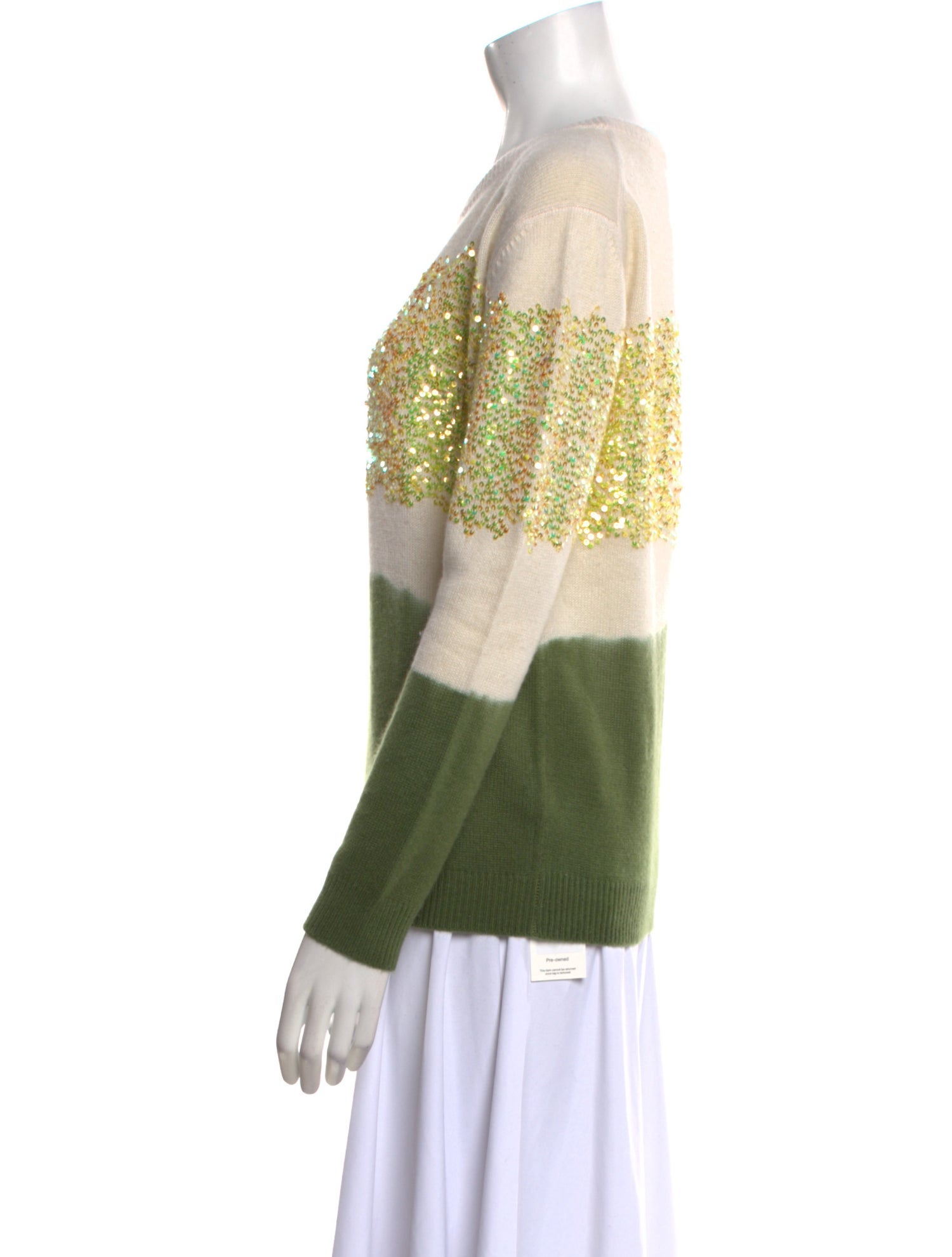 Prabal Gurung Cashmere Colorblock Pattern Sweater