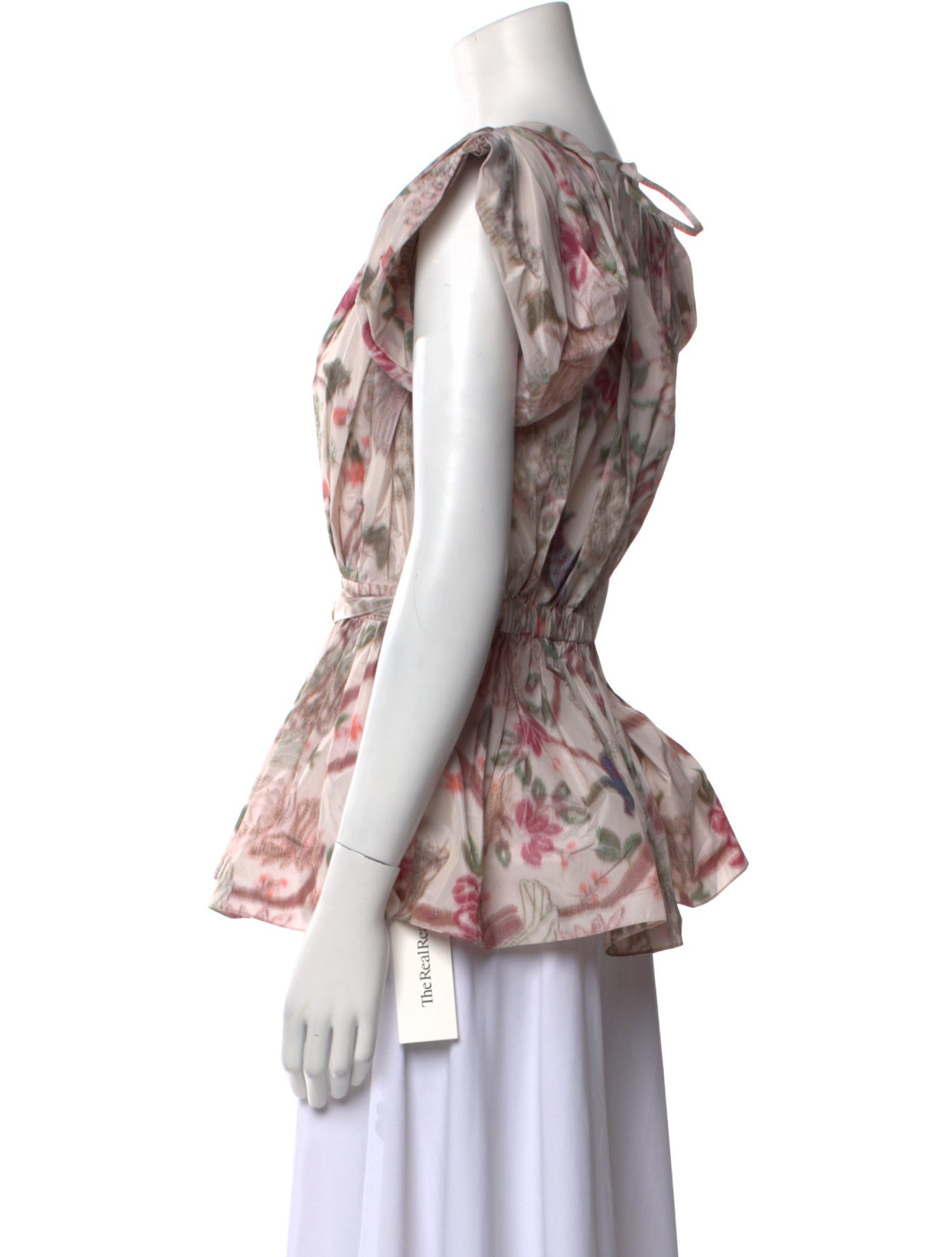 Prabal Gurung Printed V-Neck Blouse w/ Tags