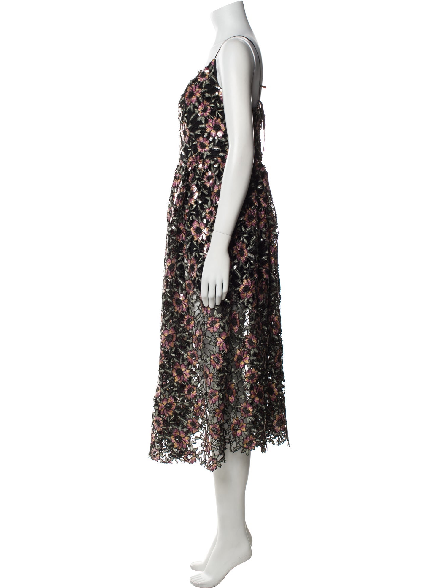 Prabal Gurung Lace Pattern Midi Length Dress