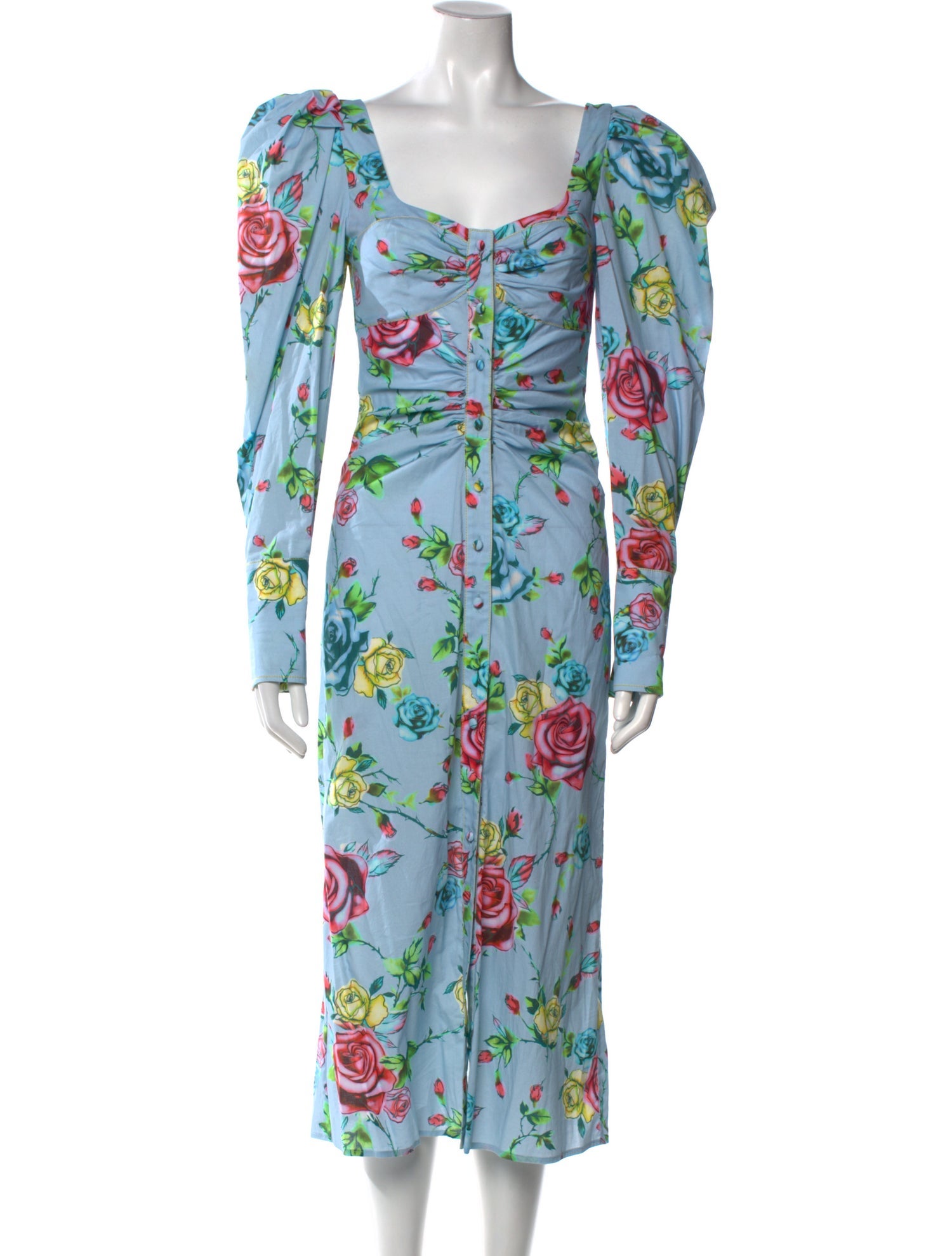 Prabal Gurung Floral Print Midi Length Dress