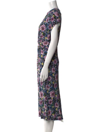 Prabal Gurung Floral Print Midi Length Dress