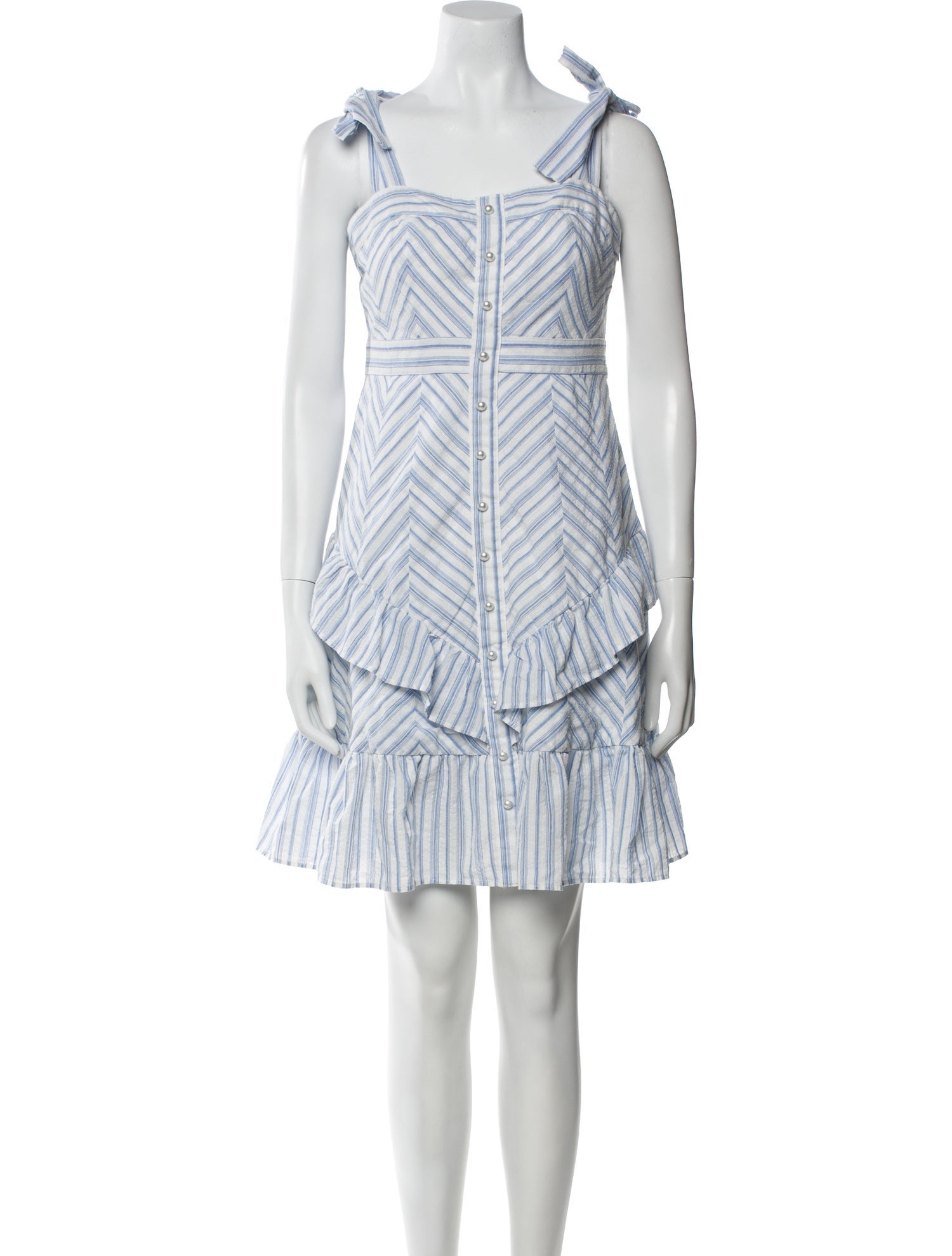 Prabal Gurung Striped Mini Dress