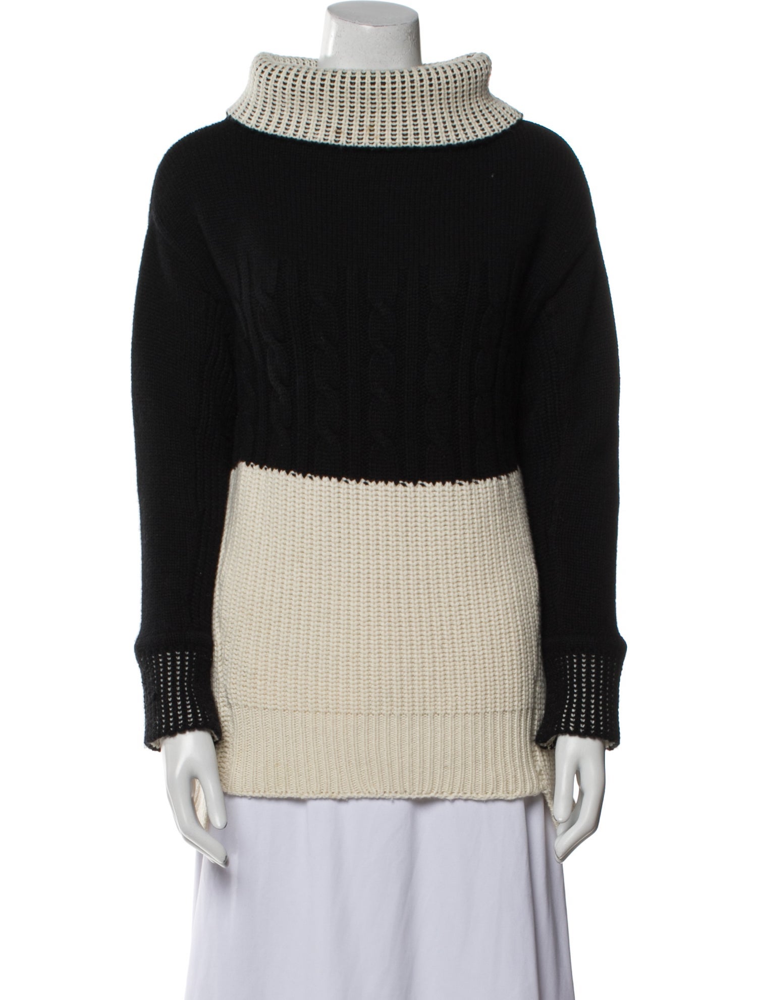 Prabal Gurung Cashmere Colorblock Pattern Sweater