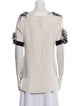 Prabal Gurung Silk Bateau Neckline T-Shirt