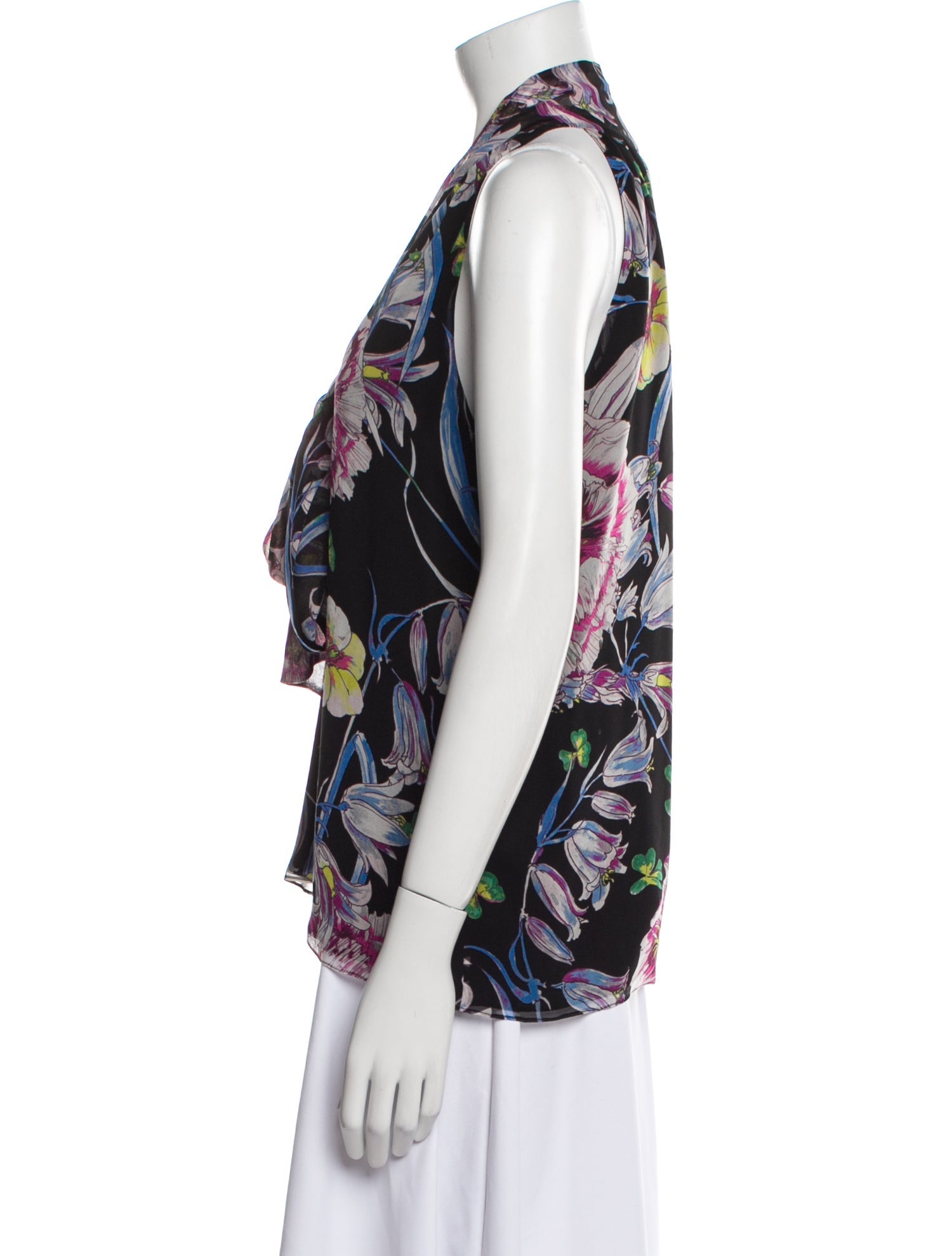 Prabal Gurung Silk Floral Print Blouse
