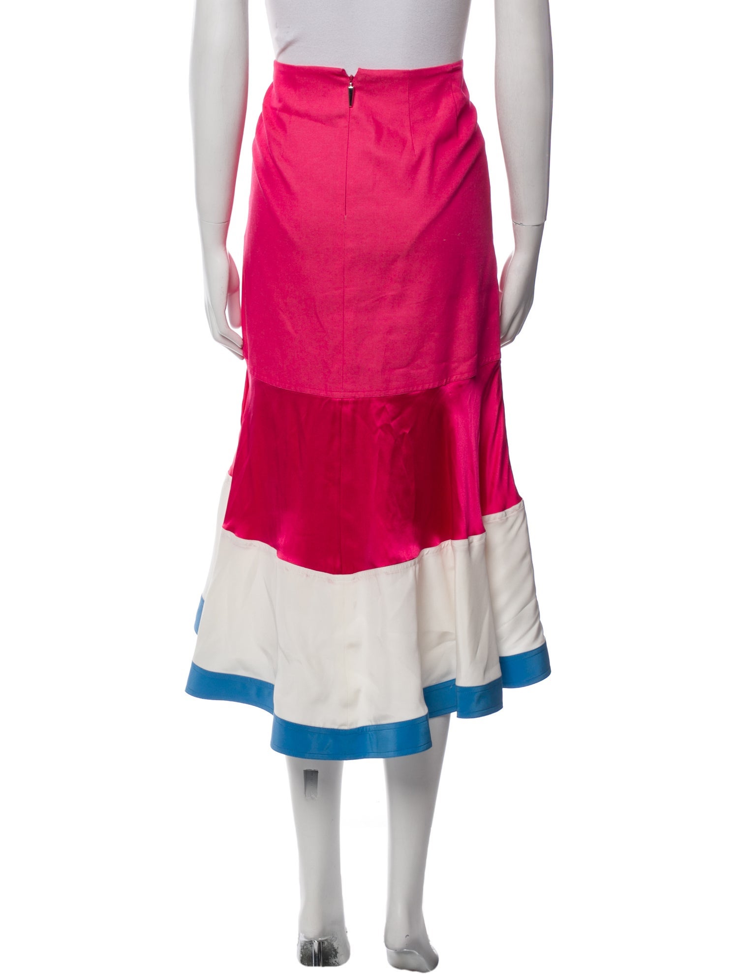 Prabal Gurung Colorblock Pattern Midi Length Skirt