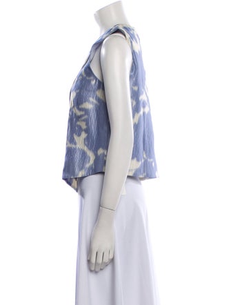 Prabal Gurung Silk Printed Crop Top