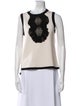 Prabal Gurung Colorblock Pattern Crew Neck Top