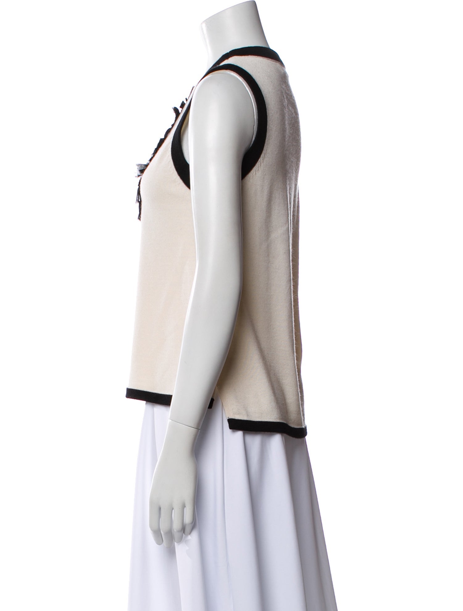 Prabal Gurung Colorblock Pattern Crew Neck Top